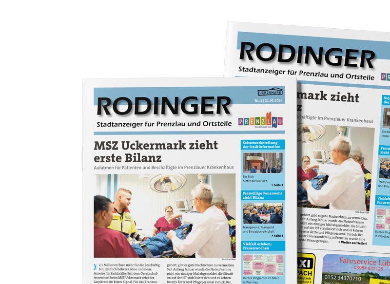 MSZ Uckermark im RODINGER Stadtanzeiger für Prenzlau und Ortsteile