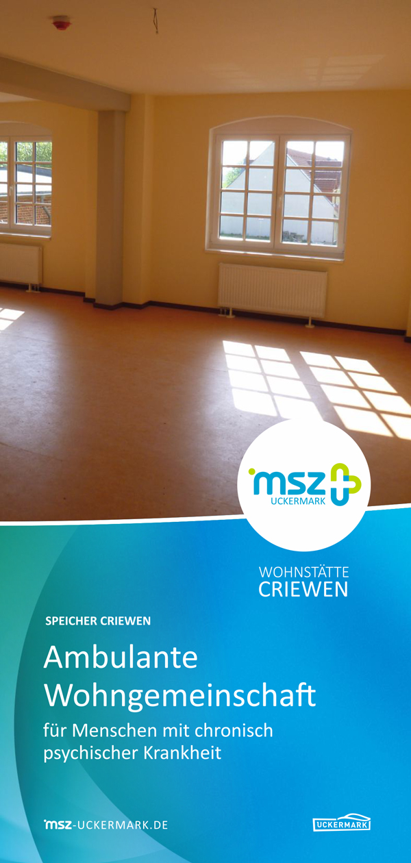 Informationsmaterial: Ambulante Wohngemeinschaft Speicher Criewen