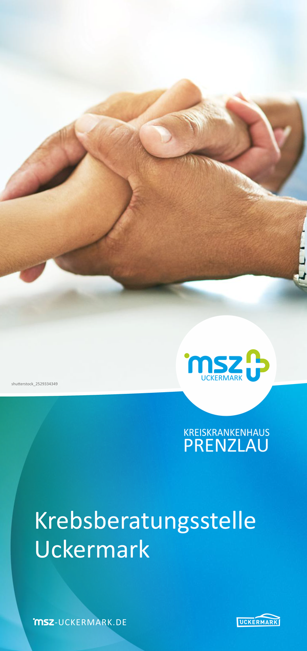 Informationsmaterial: Krebsberatungsstelle Uckermark