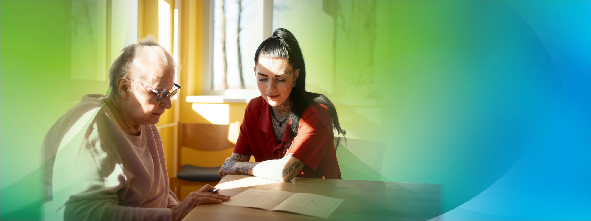 Aufnahmesituation eines Kindes in Begleitung ihres Vaters mit einer Ärztin des Kreiskrankenhauses Prenzlau