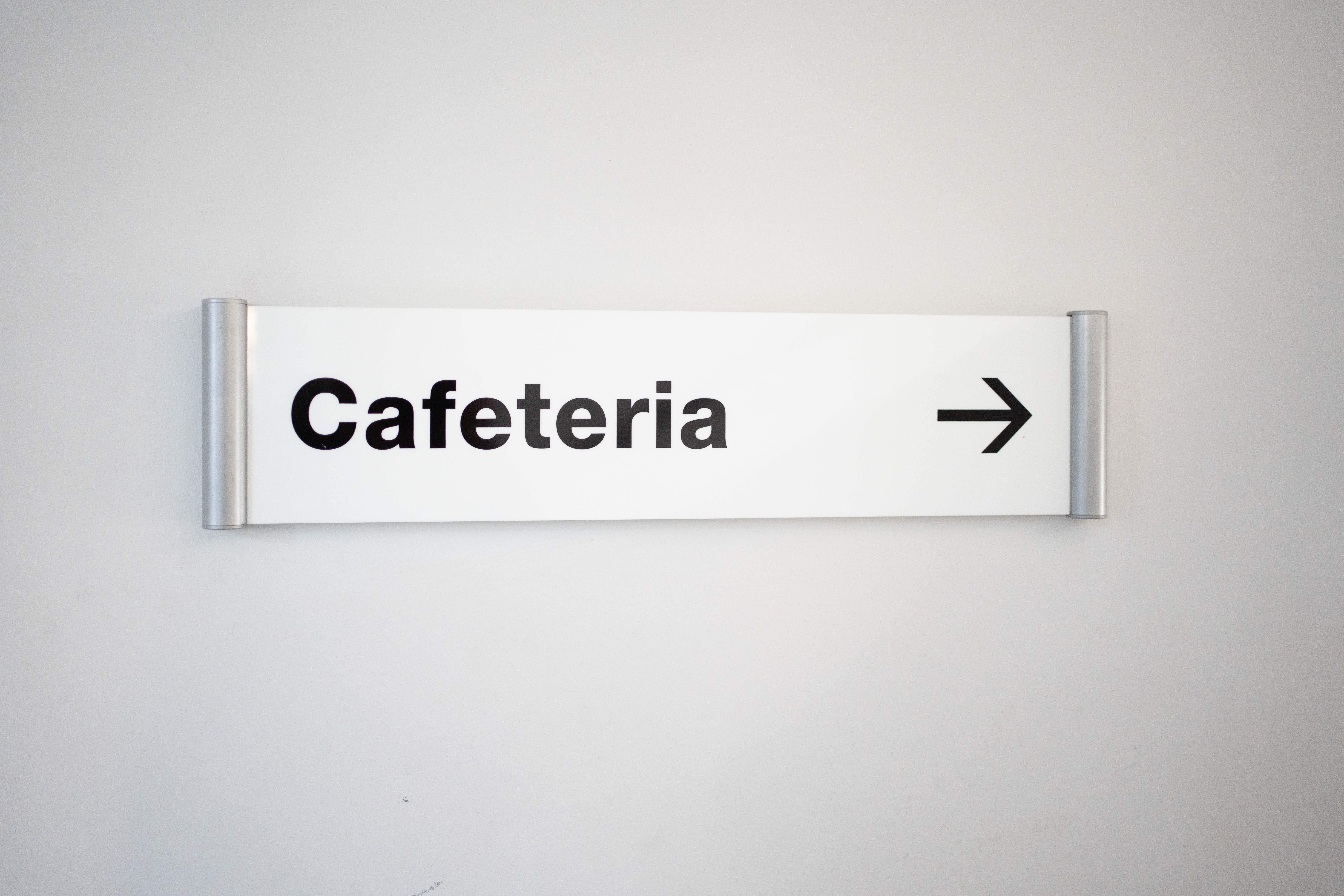 Wegweiser der Cafeteria